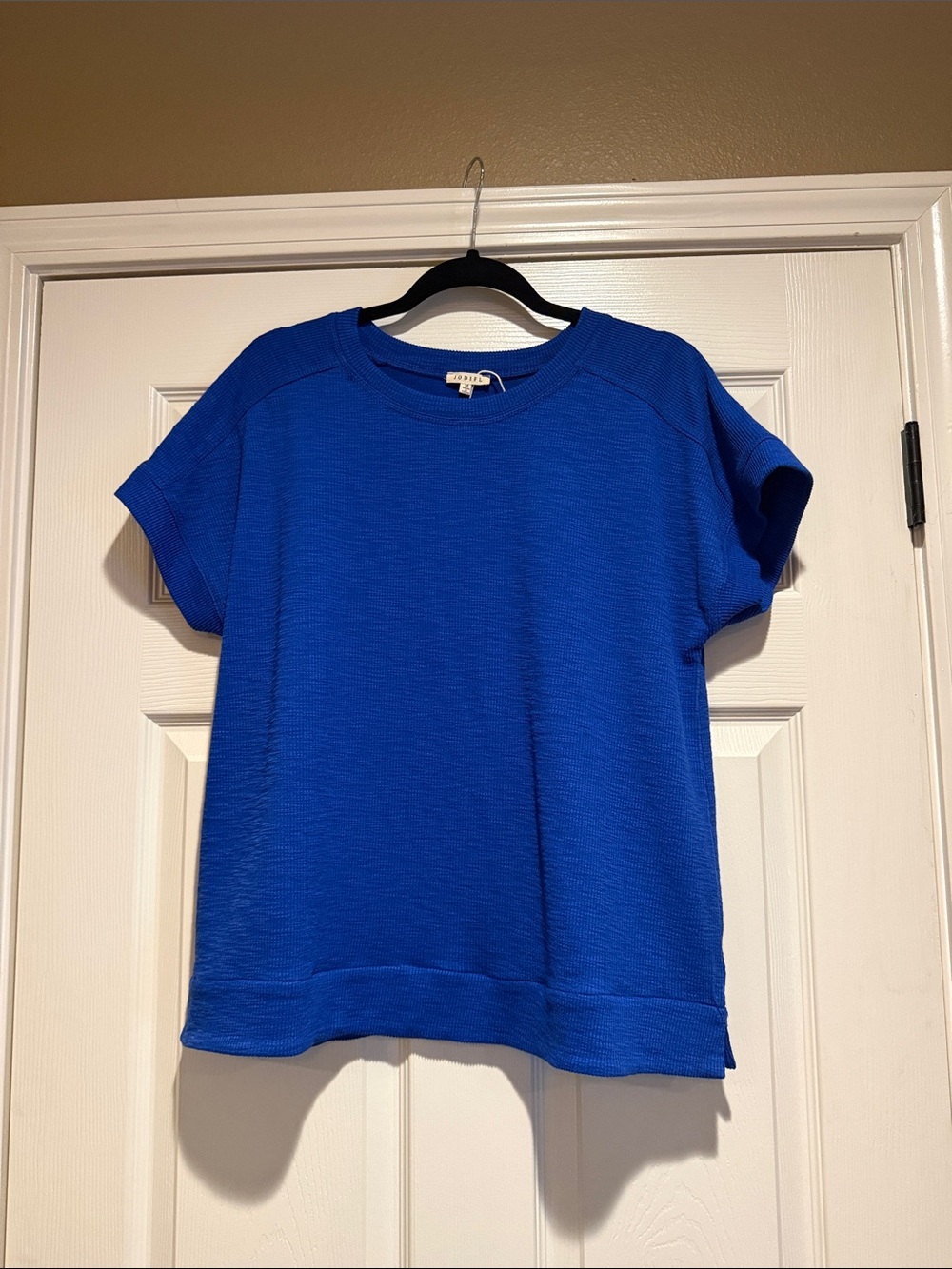 JODIFL Royal Blue Short-Sleeve Crewneck Top